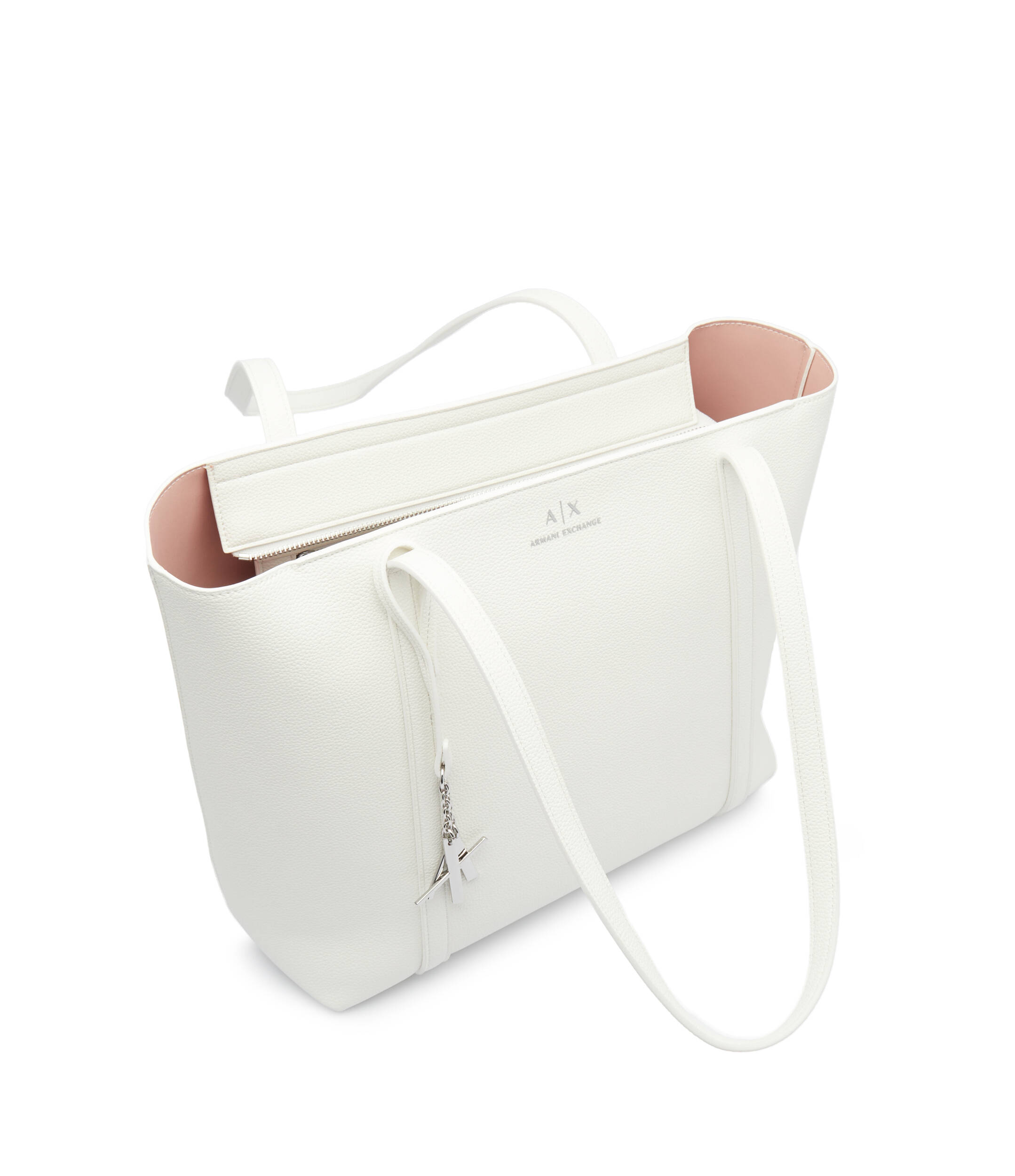 ARMANI EXCHANGE Shopper Tote Bag White