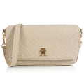 Tommy Hilfiger Beige Monogram Embossed Women’s Crossbody Bag
