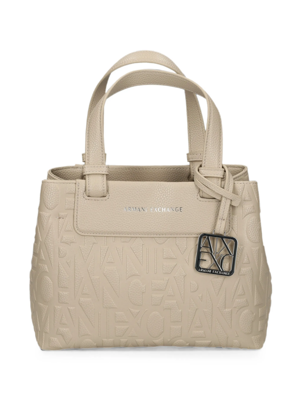 Armani Exchange Logo-Embossed Tote Bag Beige