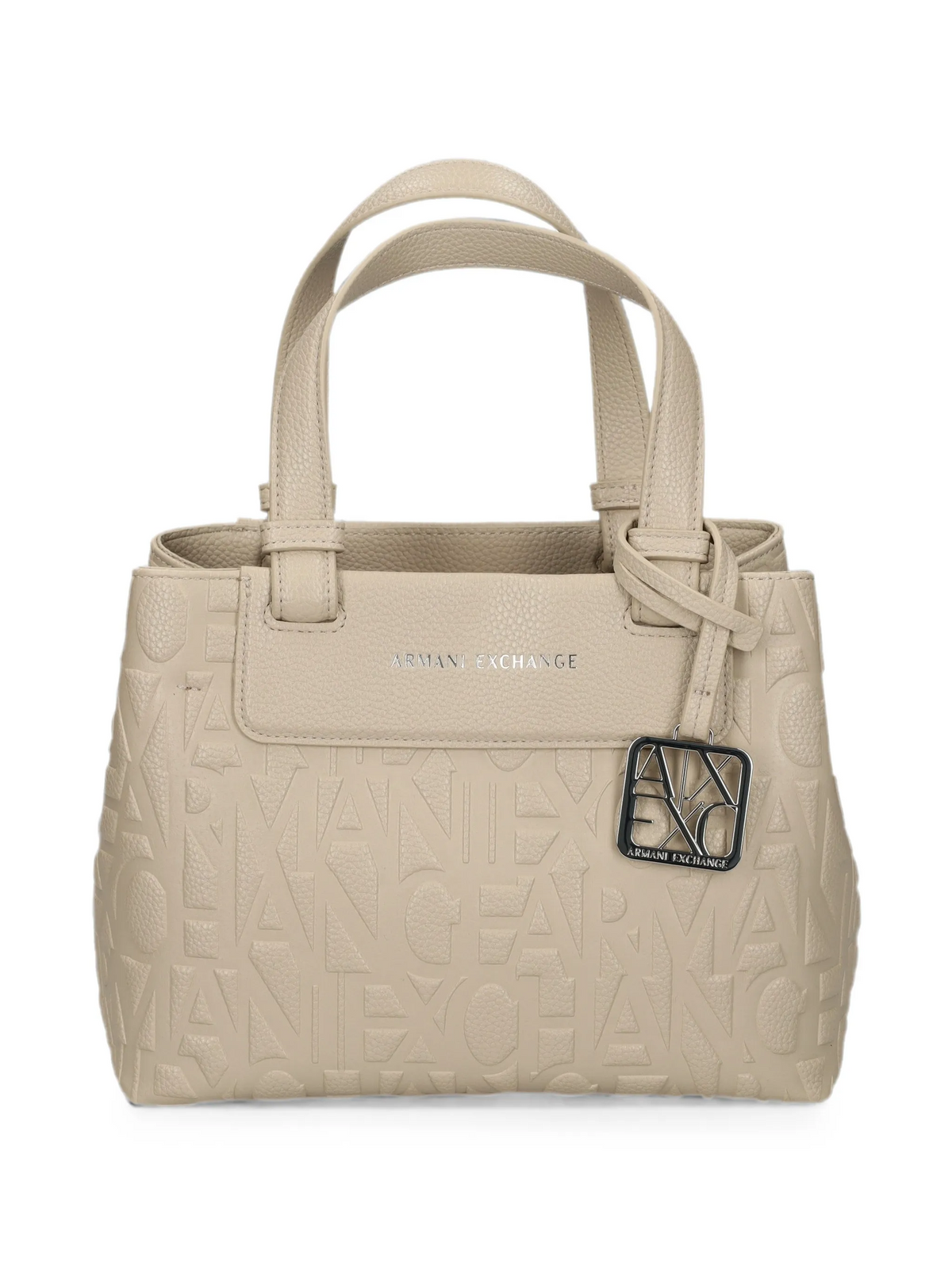 Armani Exchange Logo-Embossed Tote Bag Beige