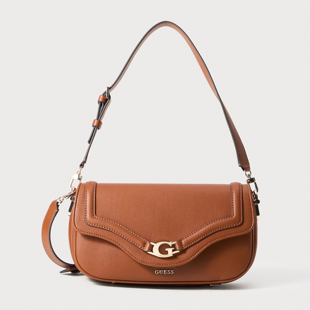 Guess DEA SHOULDER BAG - Cross body bag - Cognac