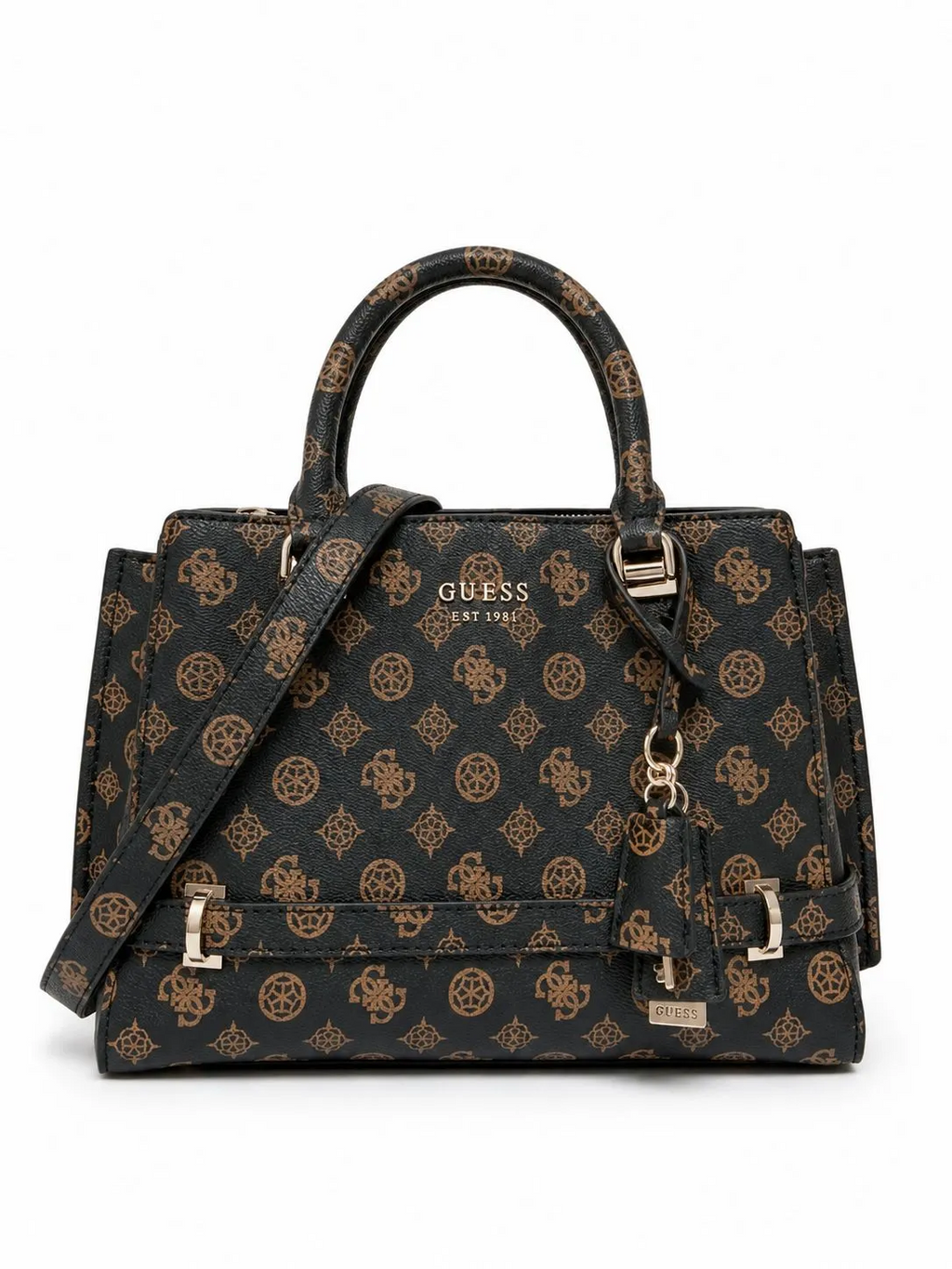 Guess Zarela Girlfriend Tote in Brown Leather
