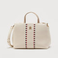 Tommy Hilfiger TIMELESS MINI SATCHEL - Cross Body Bag - Soft Cream