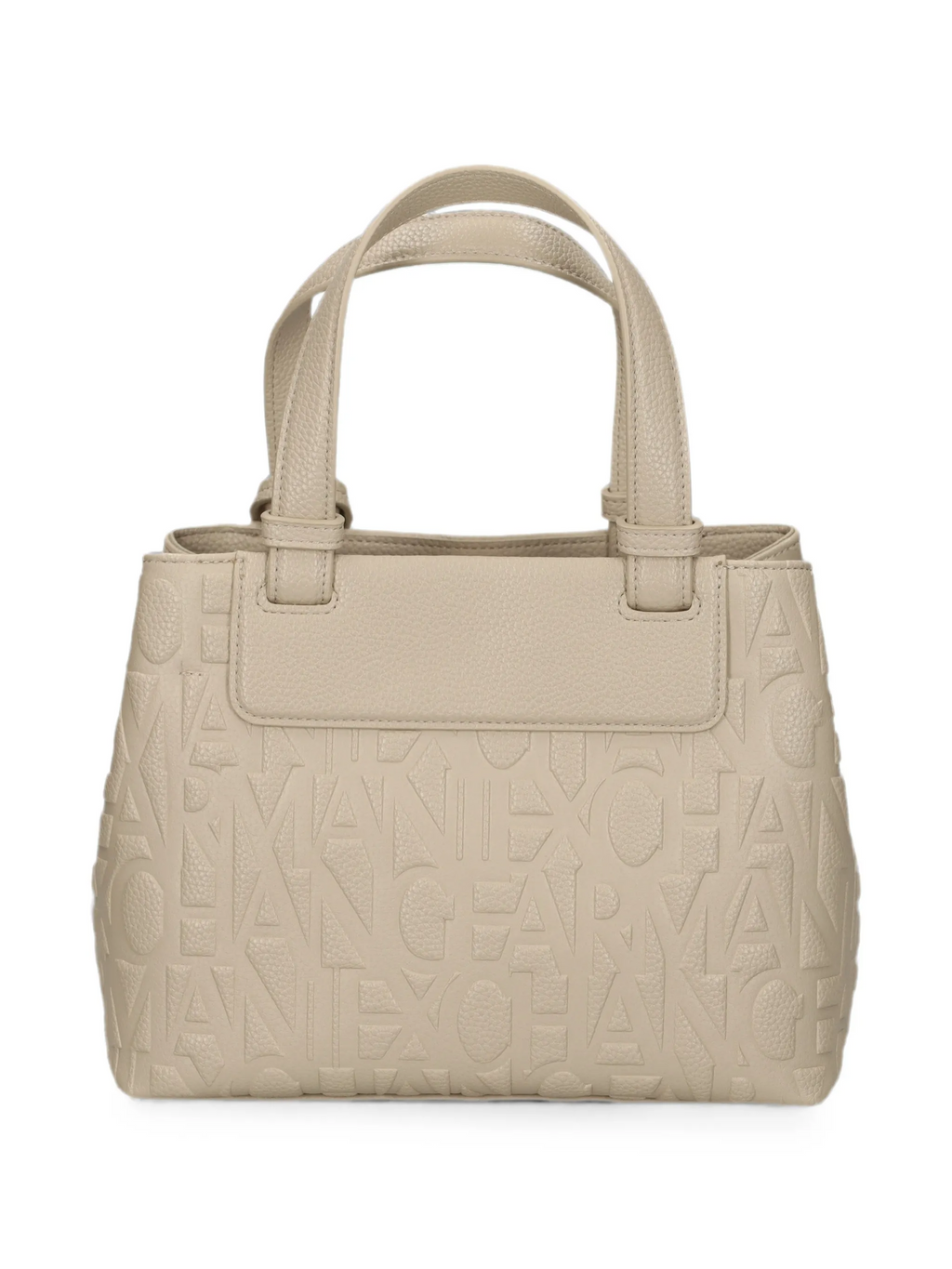 Armani Exchange Logo-Embossed Tote Bag Beige