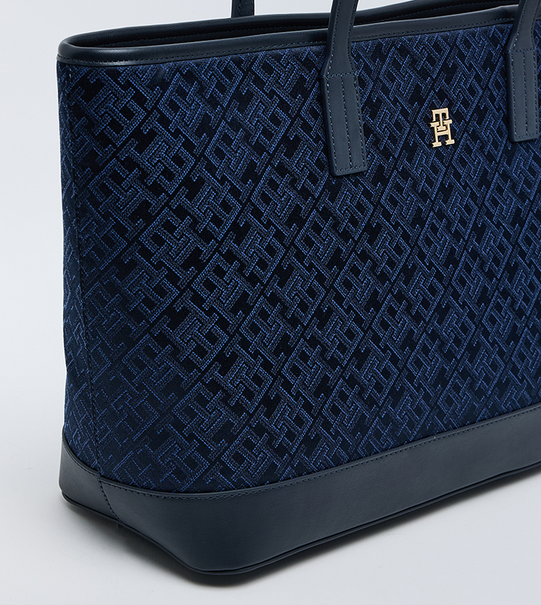 Tommy Hilfiger LATAM JACQUARD TOTE Bag Navy
