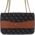 GUESS Nell Logo Convertible Xbody Flap Brown Logo/Cognac