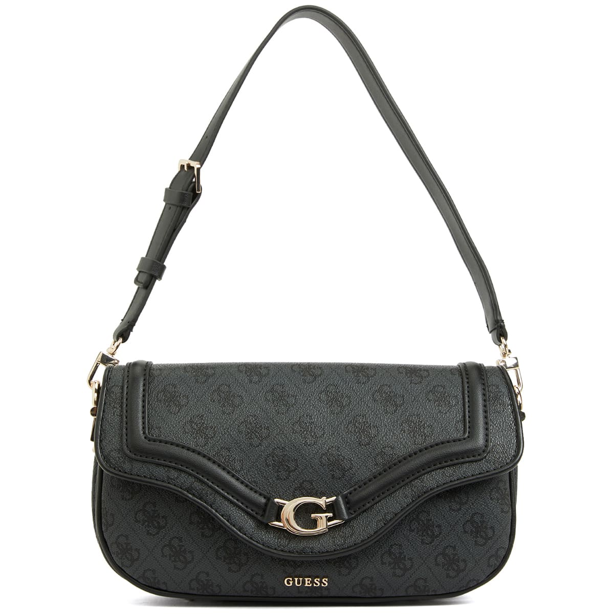 Guess DEA SHOULDER BAG - Cross body bag - Black Embossed