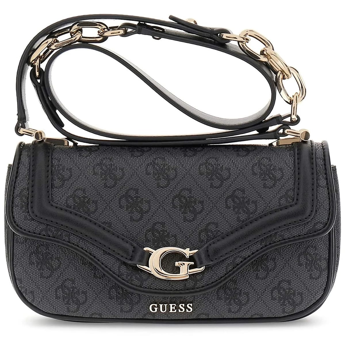 Guess DEA SHOULDER BAG - Cross body bag - Black Embossed