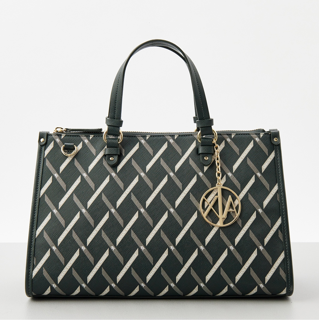 Armani Exchange Logo Graphic Tote Bag Black