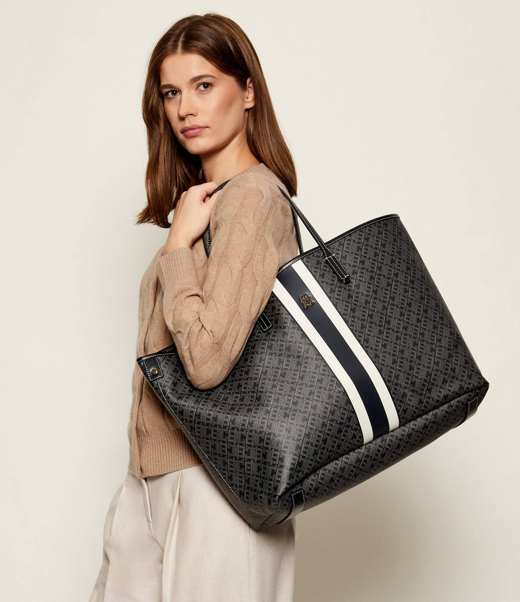 Tommy Hilfiger TH Monoplay Tote Bag And Pouch Black