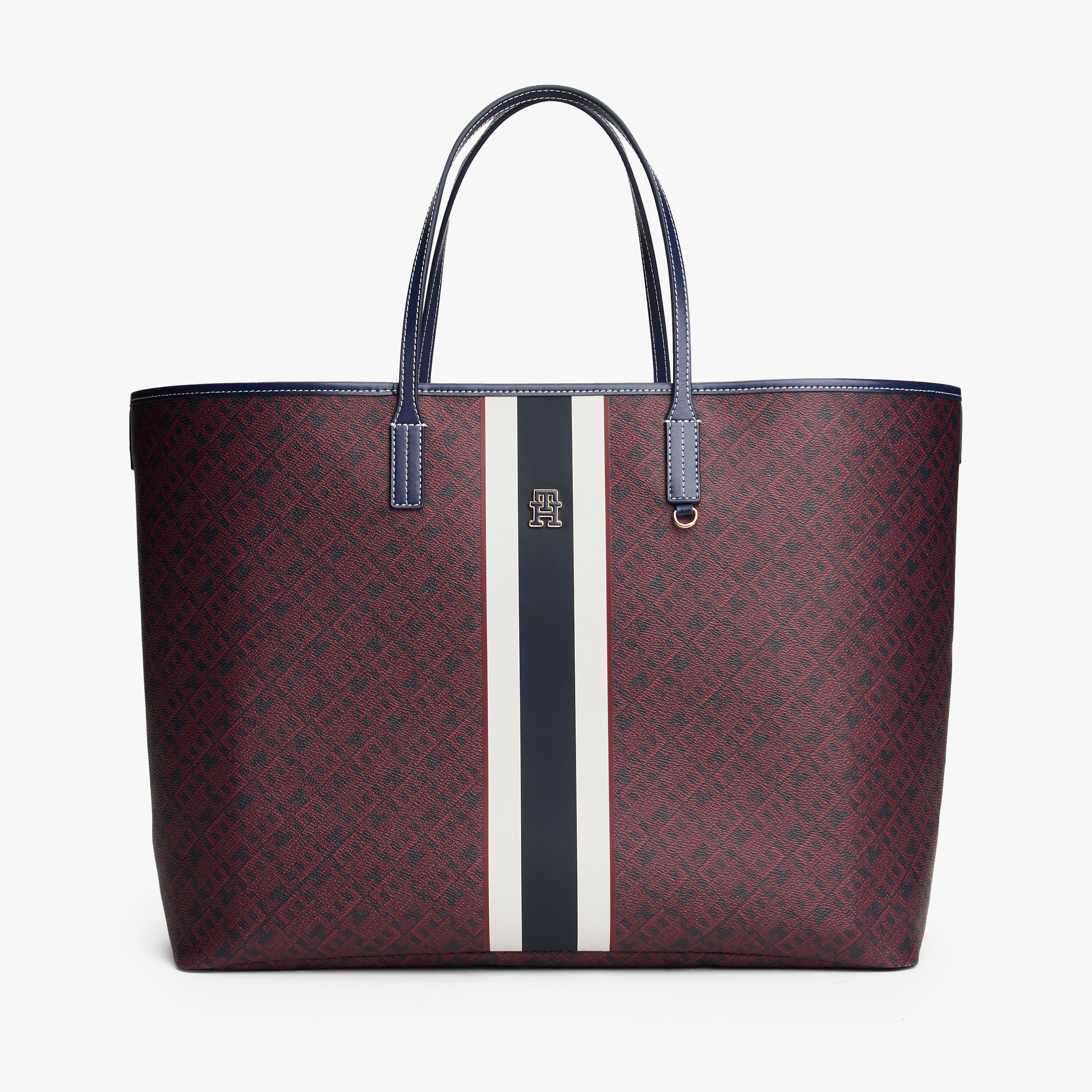 Tommy Hilfiger TH Monoplay Tote Bag And Pouch Burgundy