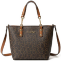 Calvin Klein Monogram Tote Bag Small Handbag Women - Brown