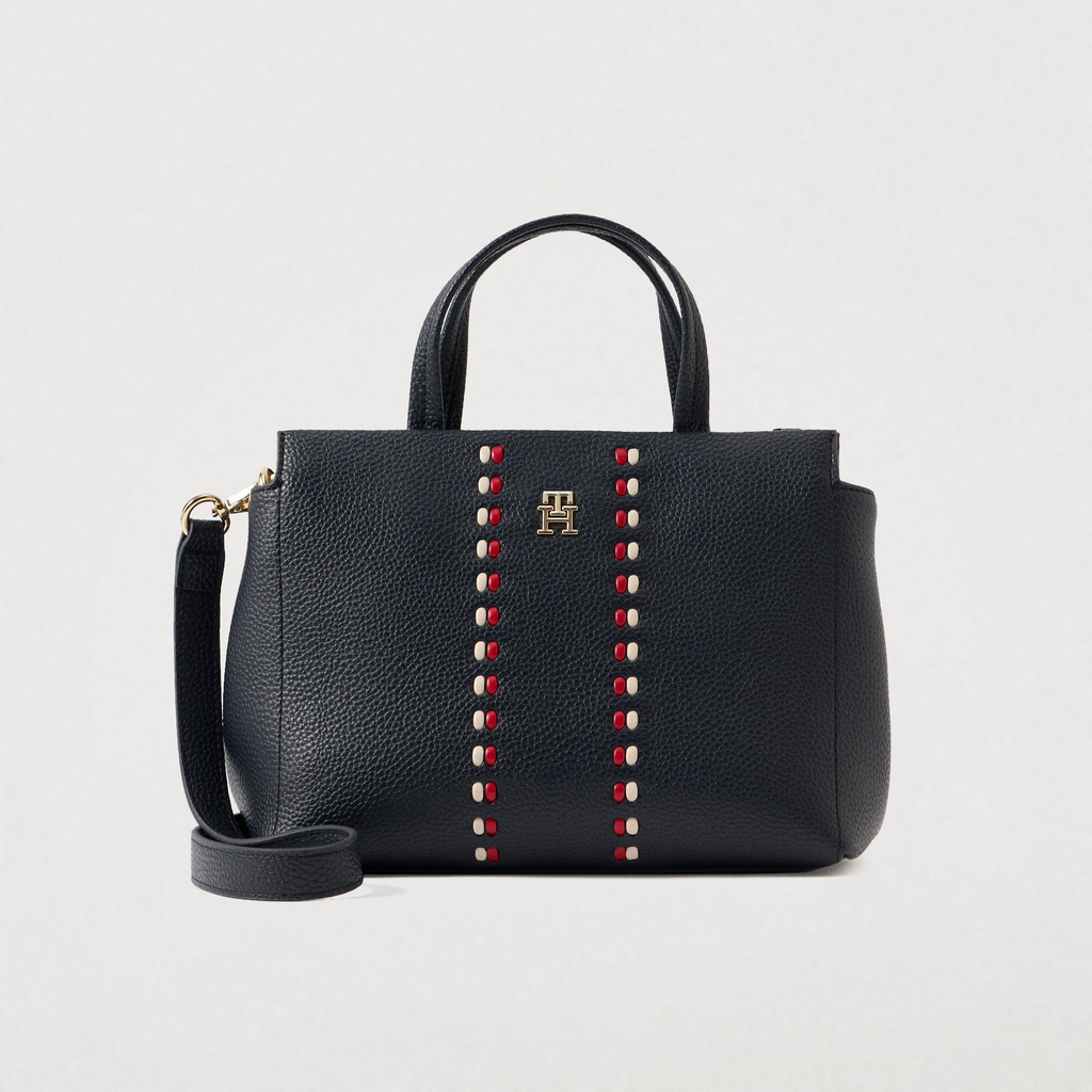 Tommy Hilfiger TIMELESS MINI SATCHEL - Cross Body Bag - Space Blue