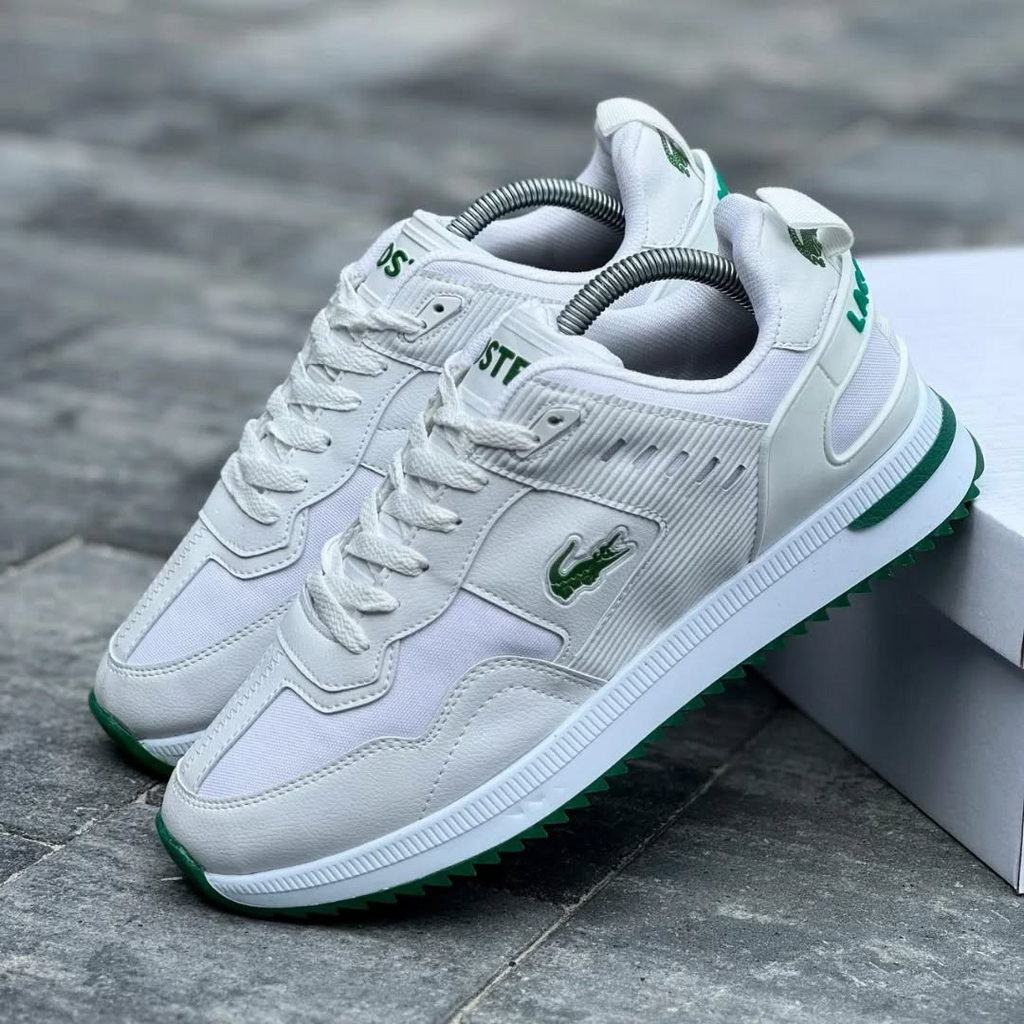 Men's Lacoste mid-season Sports Sneakers WHT\Green