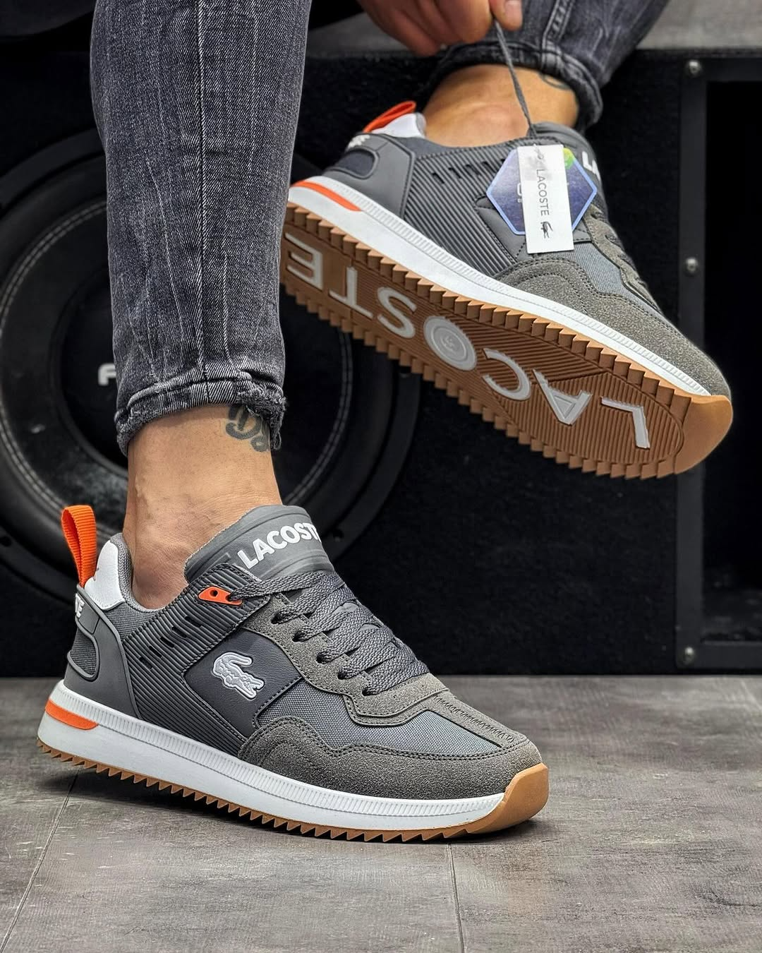 Men's Lacoste mid-season Sports Sneakers Grey