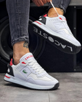 Men's Lacoste mid-season Sports Sneakers White\Red