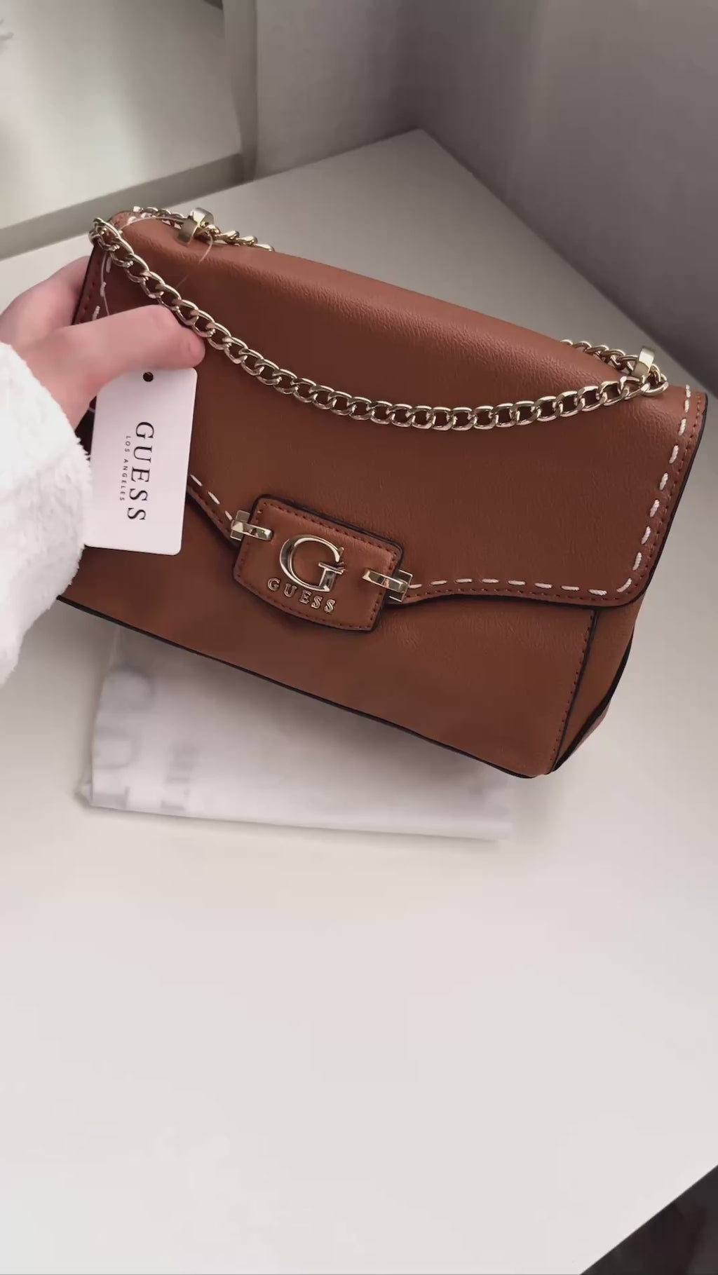 Guess Caramel Nastra Crossbody Bag