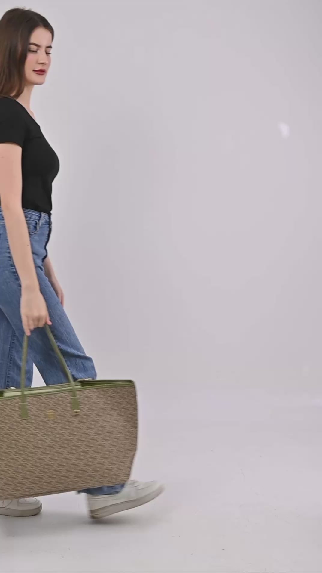 Tommy Hilfiger TH Monoplay Tote Bag And Pouch Olive Color