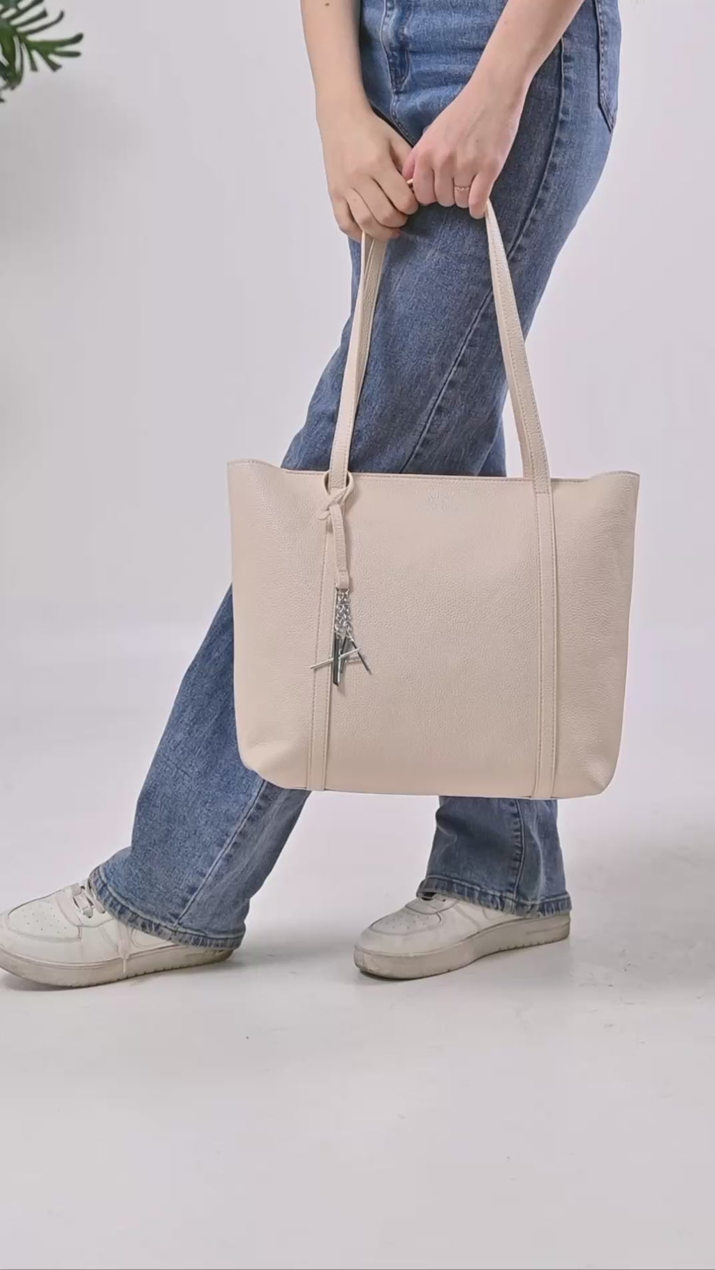 Armani Exchange Shopper Tote Bag - Beige