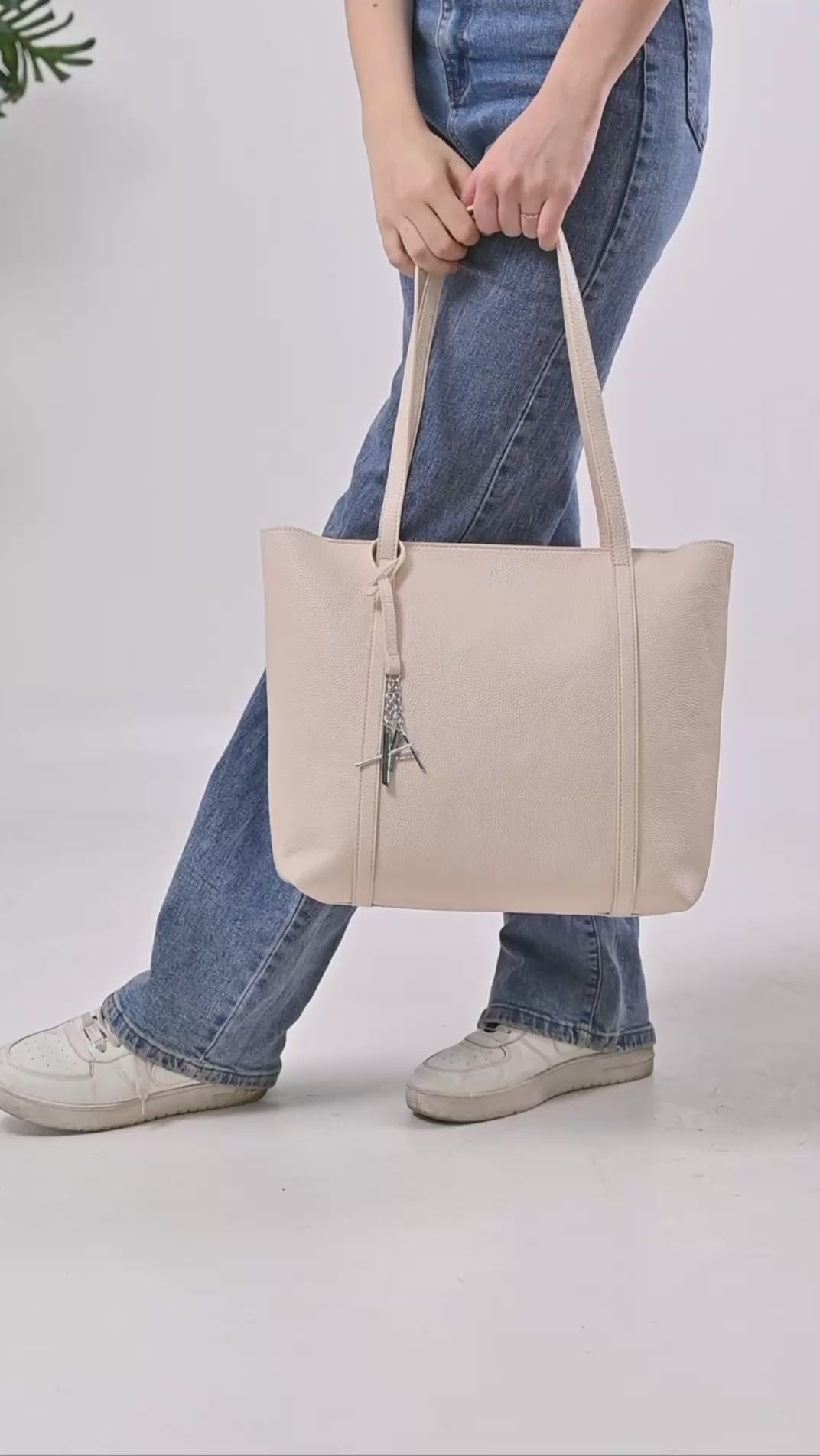 Armani Exchange Shopper Tote Bag - Beige