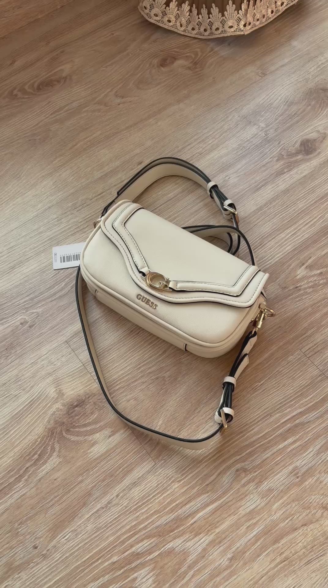 Guess DEA SHOULDER BAG - Cross body bag - Off White