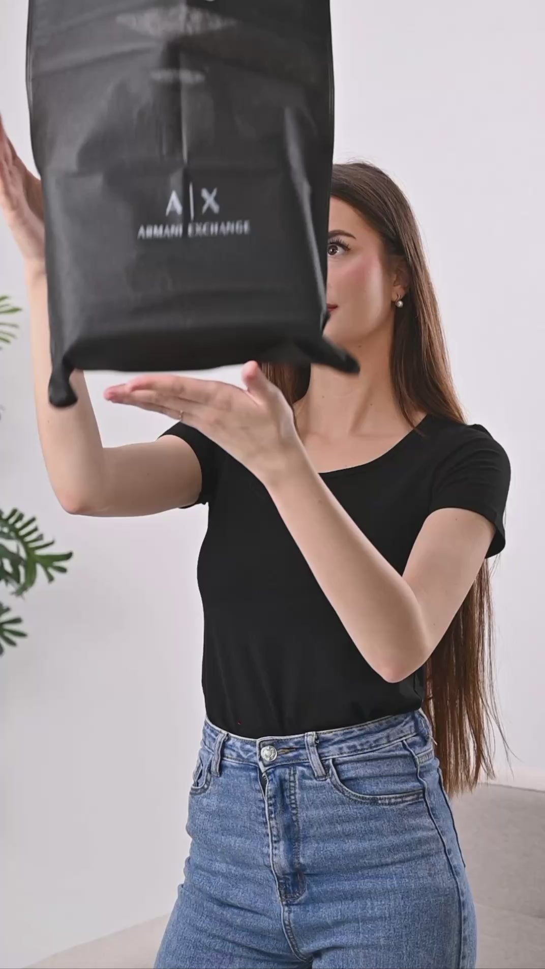 Armani Exchange Logo-Embossed Tote Bag Black