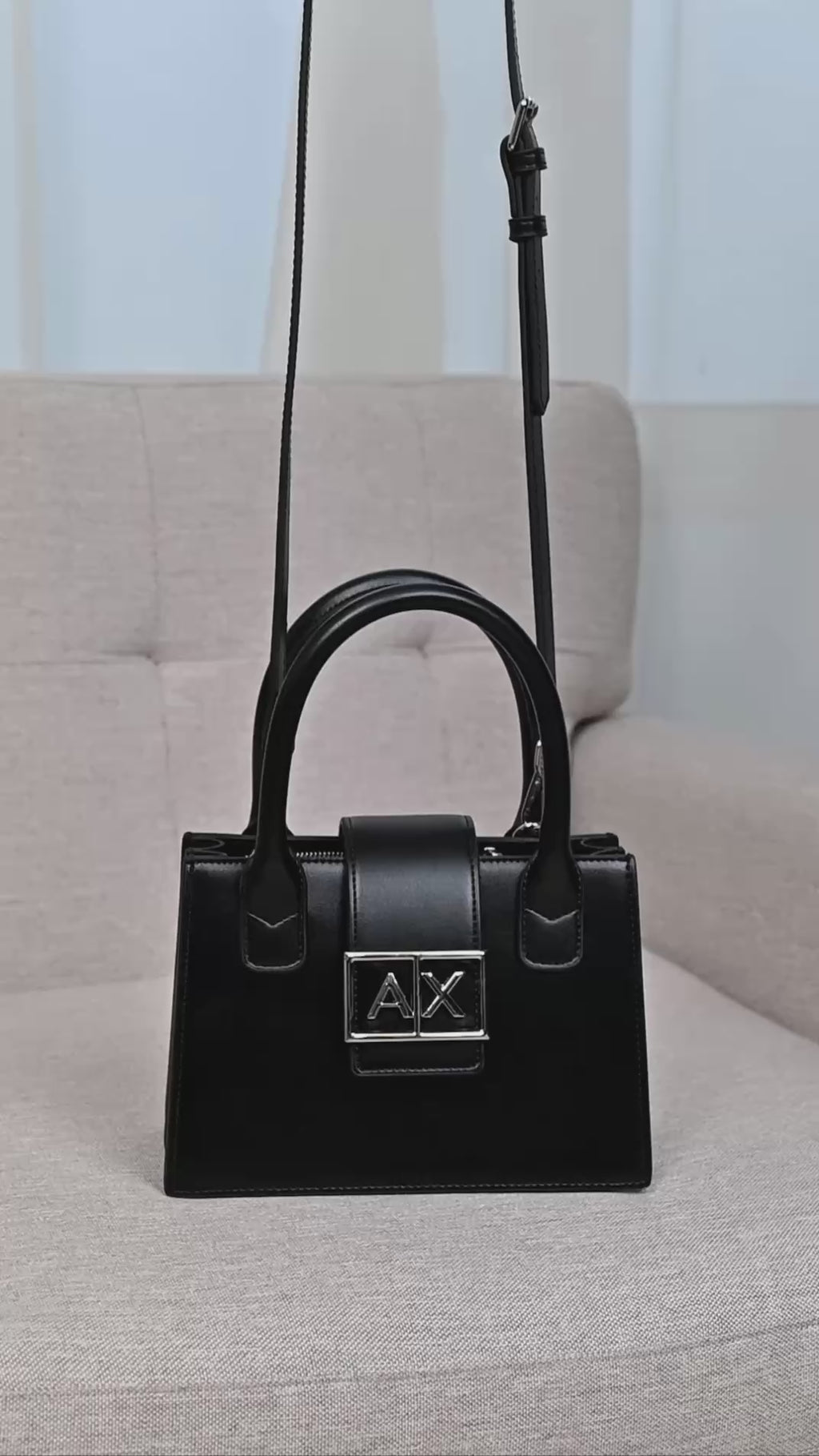 Armani Exchange Handbag Satchel - Black