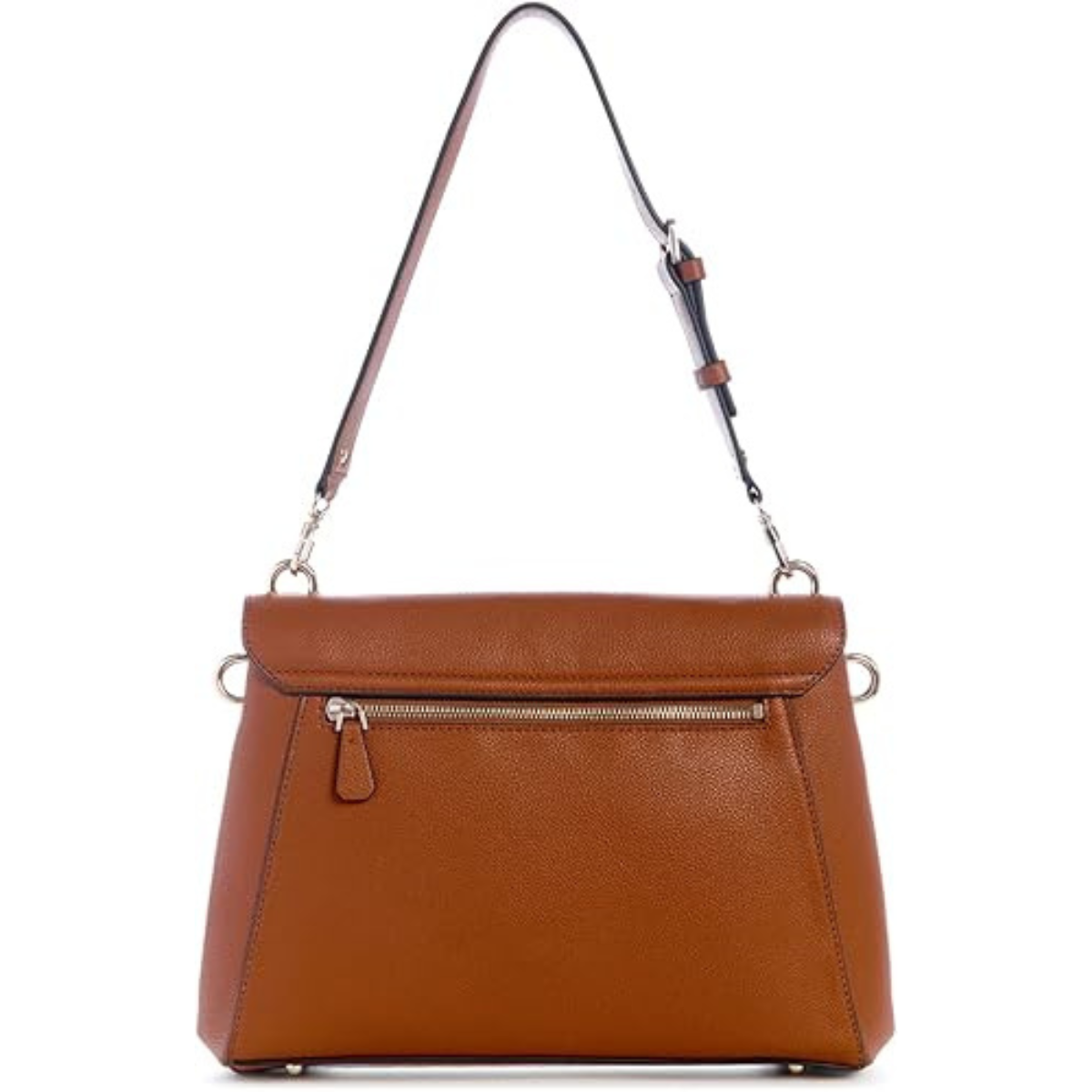 Guess Silvye Flap Shoulder Bag Brown Tan