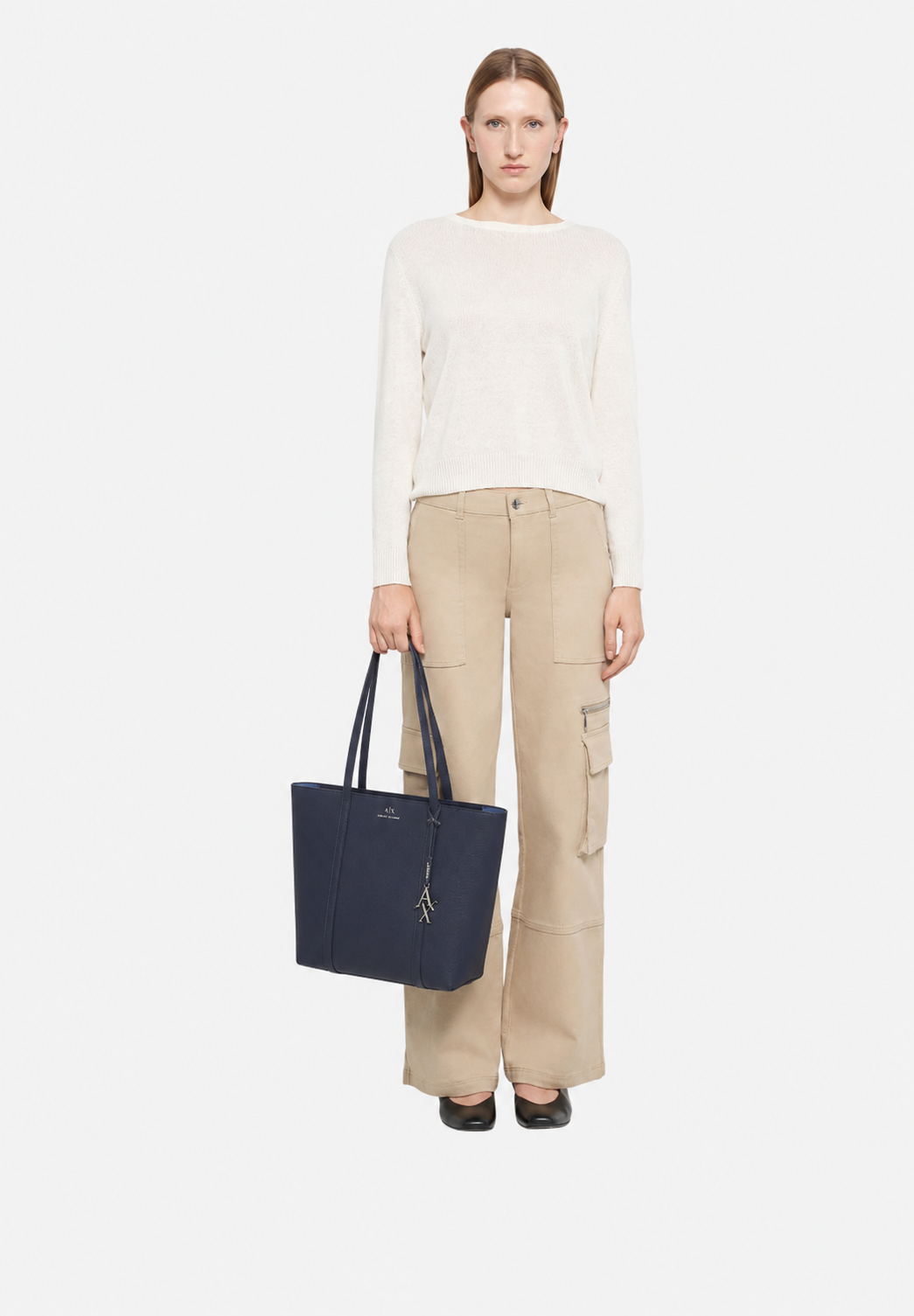 Armani Exchange Shopper Tote Bag - Navy