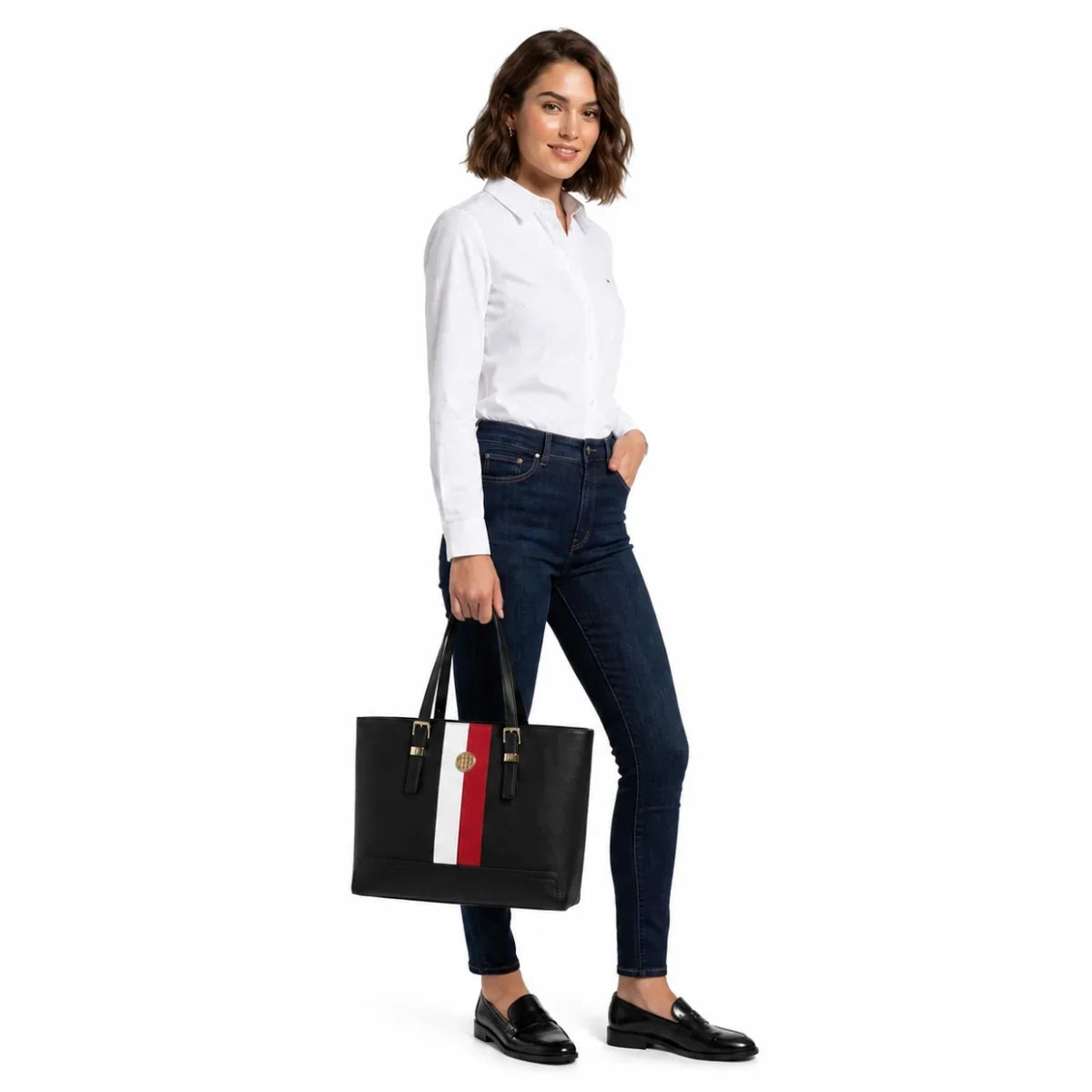 Tommy Hilfiger Honey Med Tote Corp Bag Women -TB14