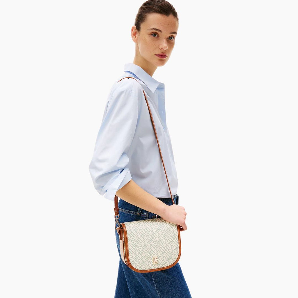 Tommy Hilfiger TH Monoplay Crossbody Saddle Bag\Grn -TB59