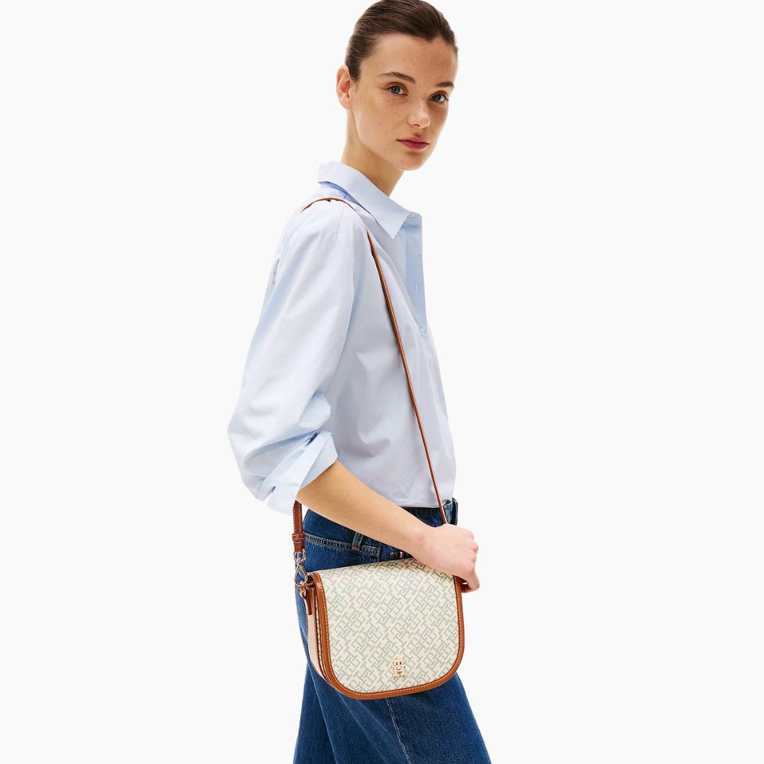 Tommy Hilfiger TH Monoplay Crossbody Saddle Bag\Grn -TB59