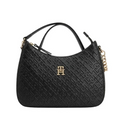 Tommy Hilfiger TH Textured Shoulder Bag Black TB304